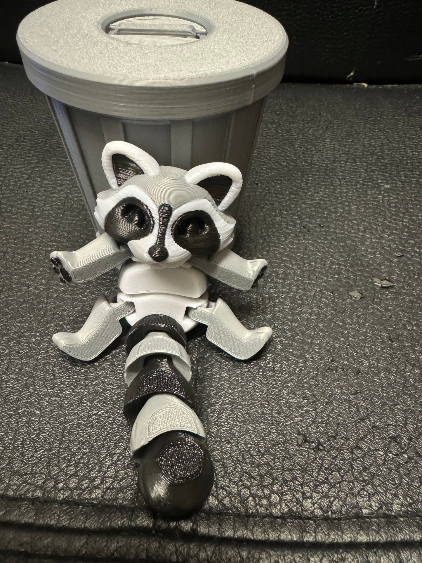 Raccoon & Bin Fidget 3D Pla Printed Articulated Toy for Stress Relief, Kids & Adults ADHD