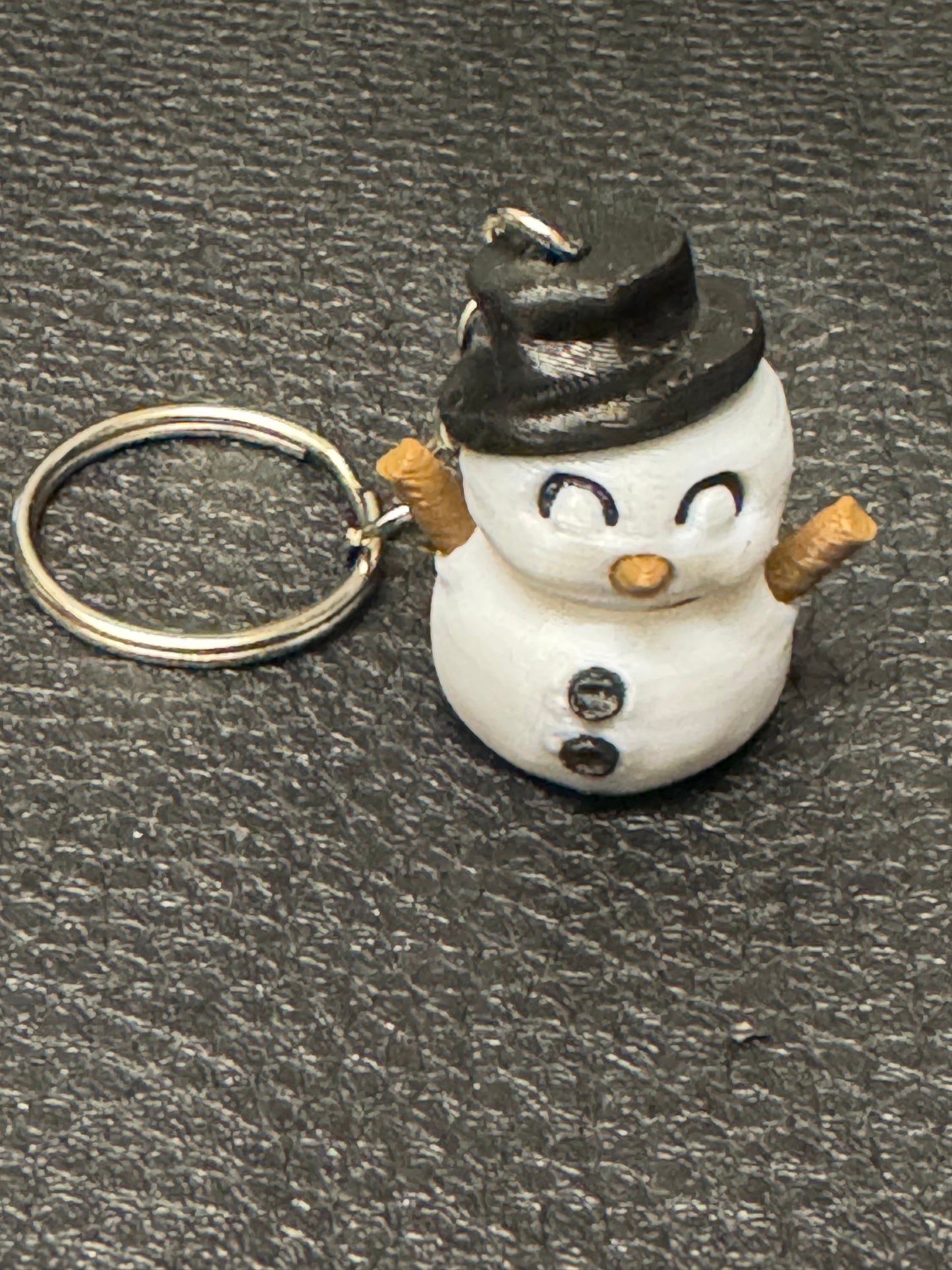 Snowman 3D Printed Spinning Fidget 3D Pla Printed Keyring, Kids & Adults ADHD 4CM High