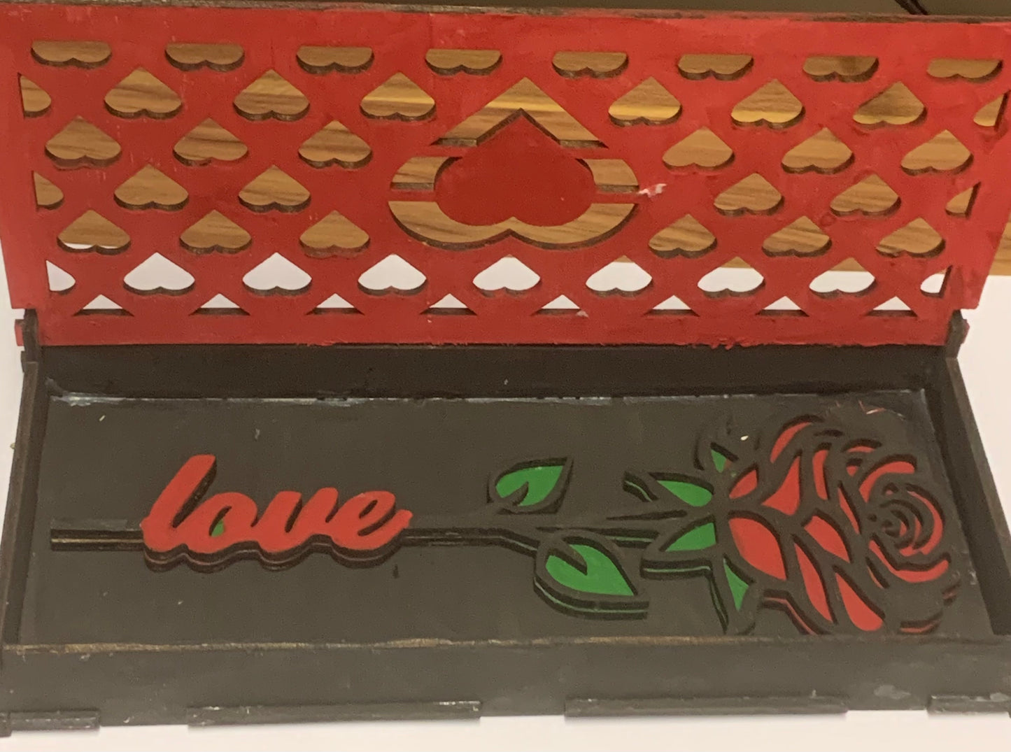 Laser Cut Rose and Gift Box Valentines Day