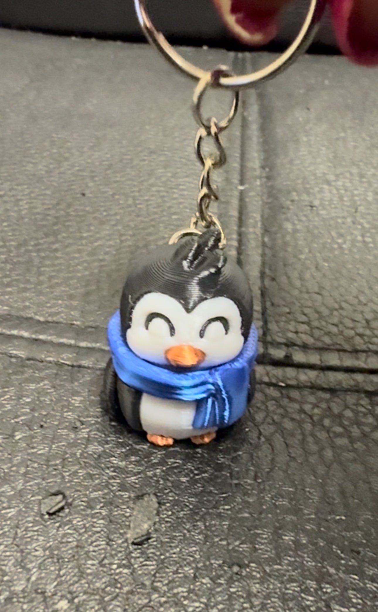 Penguin 3D Printed Spinning Fidget 3D Pla Printed Keyring, Kids & Adults ADHD 4CM High