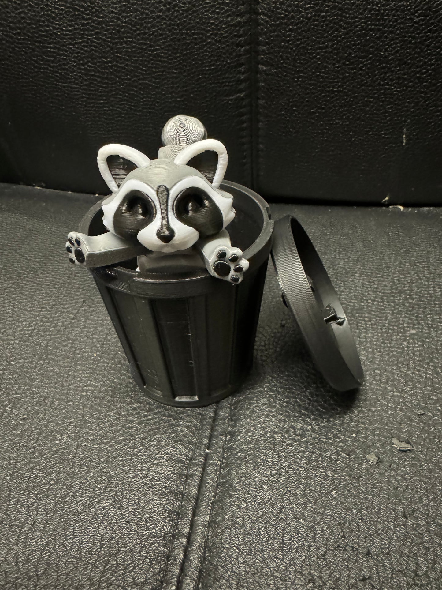 Raccoon & Bin Fidget 3D Pla Printed Articulated Toy for Stress Relief, Kids & Adults ADHD