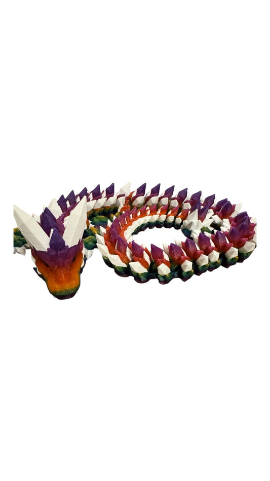 Crystal Dragon Flexible Fidget Large3D Printed Articulated Sensory Toy For ADHD Autism Stimming Adults Kids