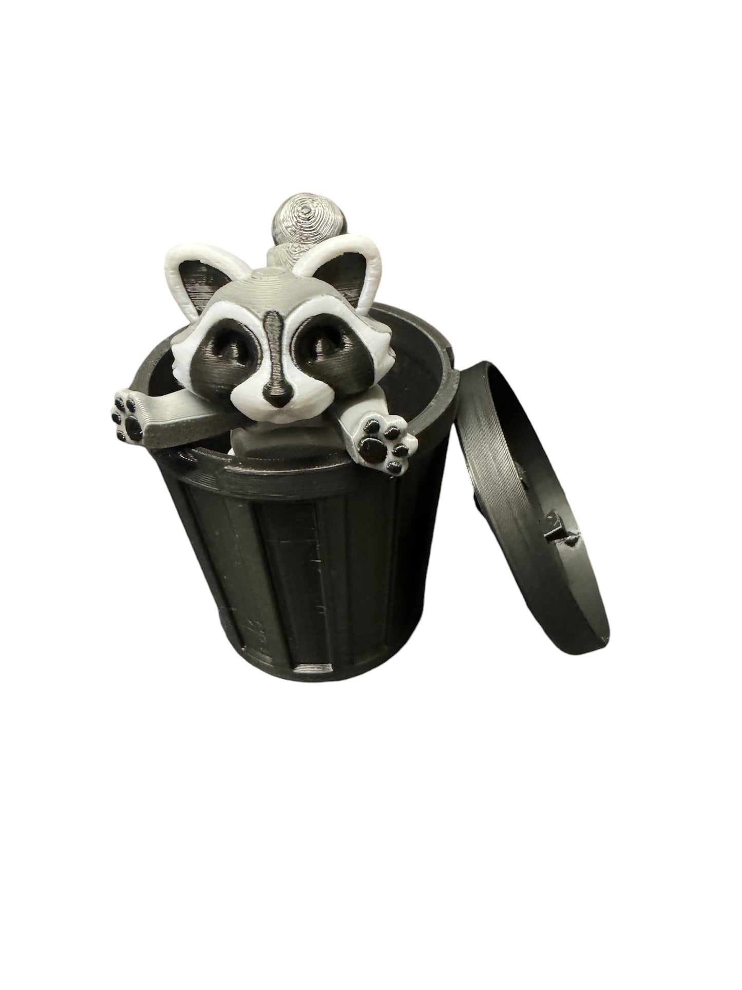 Raccoon & Bin Fidget 3D Pla Printed Articulated Toy for Stress Relief, Kids & Adults ADHD