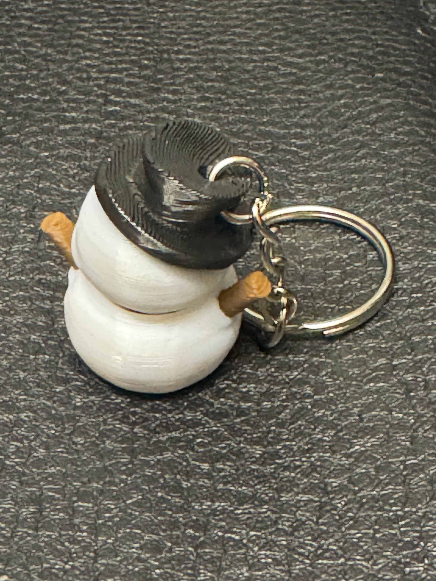 Snowman 3D Printed Spinning Fidget 3D Pla Printed Keyring, Kids & Adults ADHD 4CM High