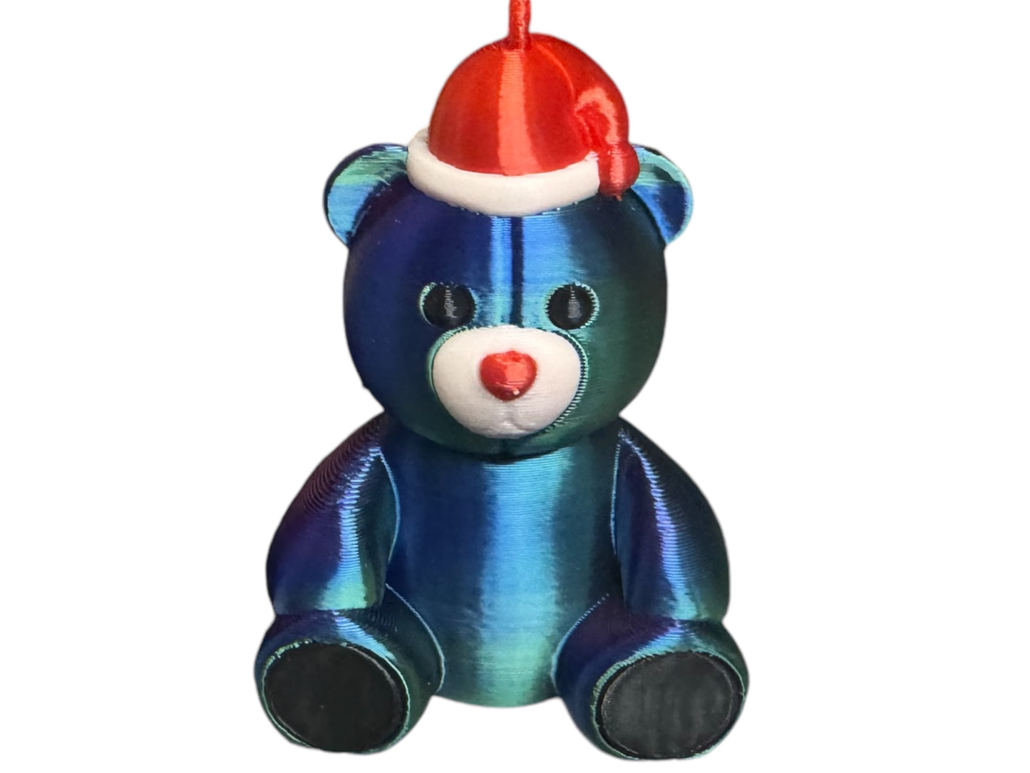 Christmas Bear - 3D Printed Pla Filament Christmas Ornaments for Christmas Tree Decorations, Hanging Christmas Decorations - 1 per order