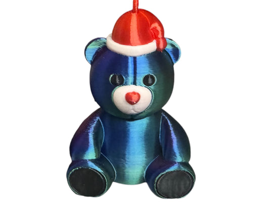 Christmas Bear - 3D Printed Pla Filament Christmas Ornaments for Christmas Tree Decorations, Hanging Christmas Decorations - 1 per order